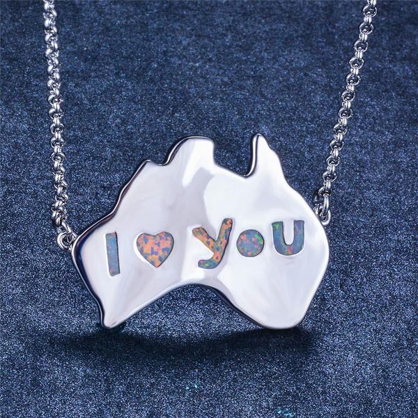 unique style female big australia map pendants necklaces white blue fire opal necklace silver color wedding for women pendant
unique style female big australia map pendants necklaces white blue fire opal necklace silver color wedding for women pendant