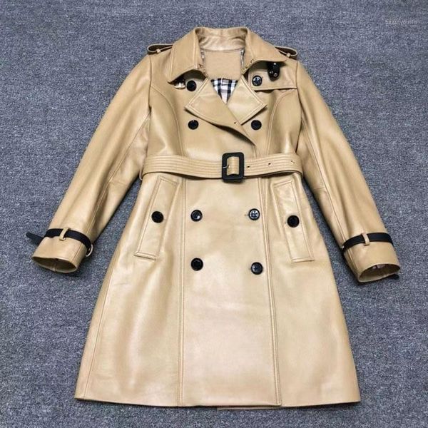 x-long length coat spring and autumn fashion genuine leather jacket double breasted female clothes with belt women's & faux, Black
x-long length coat spring and autumn fashion genuine leather jacket double breasted female clothes with belt women's & faux, Black