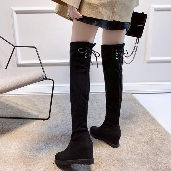 boots winter thigh high womens with plush round toe 9cm heel fashion shoes for women wedges lace up black 35-40
boots winter thigh high womens with plush round toe 9cm heel fashion shoes for women wedges lace up black 35-40