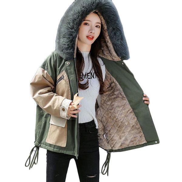 women's down & parkas 2021 winter plus velvet short parka padded jacket size women's korean loose fur collar thick warm cotton oute, Black
women's down & parkas 2021 winter plus velvet short parka padded jacket size women's korean loose fur collar thick warm cotton oute, Black