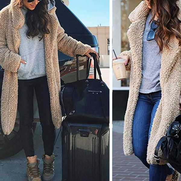 women's trench coats fashion long autumn winter warm cardigan size 3xl women clothes 2021 plush windbreakers blouson female, Tan;black
women's trench coats fashion long autumn winter warm cardigan size 3xl women clothes 2021 plush windbreakers blouson female, Tan;black