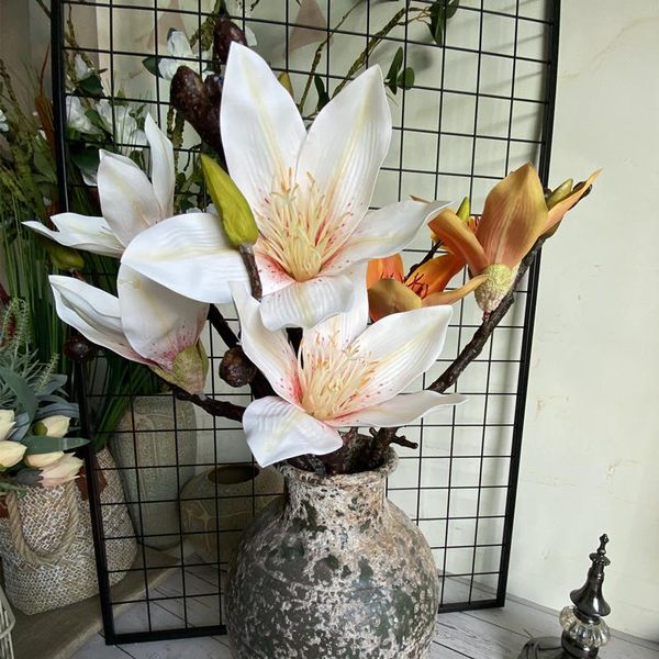 decorative flowers & wreaths latex magnolia flower branch luxury artificial for home table living room decoration flores
decorative flowers & wreaths latex magnolia flower branch luxury artificial for home table living room decoration flores