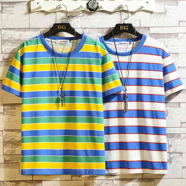 men's t-shirts harajuku stripe t shirts men/women hip hop casual cotton short sleeve summer fashion tshirts green yellow h4to, White;black
men's t-shirts harajuku stripe t shirts men/women hip hop casual cotton short sleeve summer fashion tshirts green yellow h4to, White;black