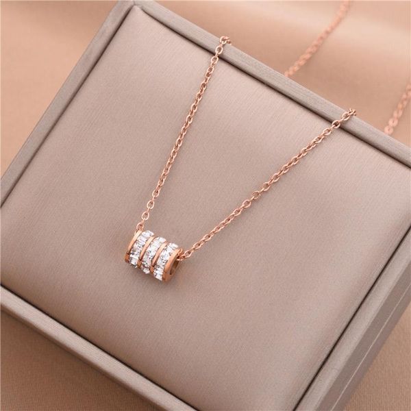 pendant necklaces 2021 luxury zircon inlaid geometry cylinder women fashion exquisite no fade stainless steel jewelry female, Silver
pendant necklaces 2021 luxury zircon inlaid geometry cylinder women fashion exquisite no fade stainless steel jewelry female, Silver