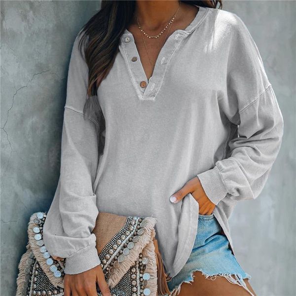 women's t-shirt 2021 winter women tshirt long sleeve tshirts casual loose solid button patchwork tee plus size elegant office, White
women's t-shirt 2021 winter women tshirt long sleeve tshirts casual loose solid button patchwork tee plus size elegant office, White