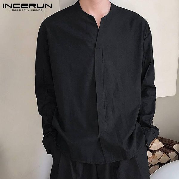 men's casual shirts incerun men shirt v neck solid color long sleeve button breathable streetwear 2021 korean leisure clothing s-5xl, White;black
men's casual shirts incerun men shirt v neck solid color long sleeve button breathable streetwear 2021 korean leisure clothing s-5xl, White;black