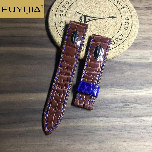 watch bands fuyijia custom 20mm 22mm 24mm band genuine alligator strap crocodile back bone watchbands french goat bottom leather belt, Black;brown
watch bands fuyijia custom 20mm 22mm 24mm band genuine alligator strap crocodile back bone watchbands french goat bottom leather belt, Black;brown