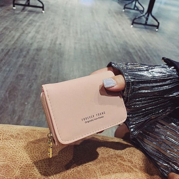 card holders women wallets small fashion brand pu leather purse ladies bag for clutch female money clip wallet, Brown;gray