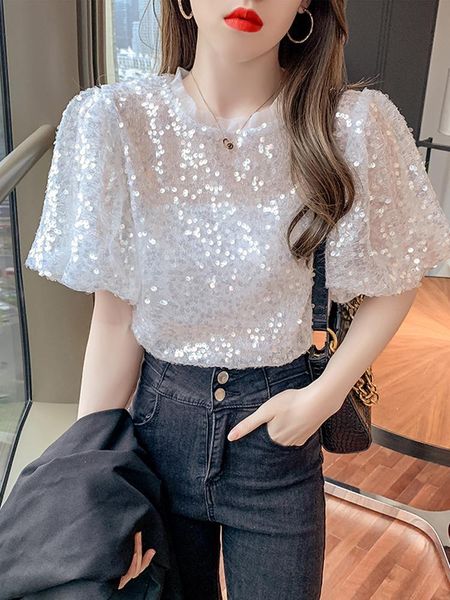 design sense niche women 2021 summer ins mesh sequined short-sleeved t-shirt all-match foreign style small shirt women's mlua, Black
design sense niche women 2021 summer ins mesh sequined short-sleeved t-shirt all-match foreign style small shirt women's mlua, Black