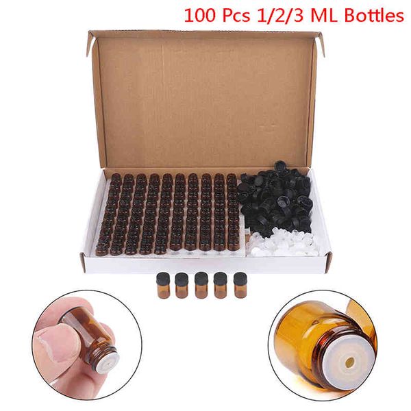 100 pcs essential oil amber glass vial with orifice 1-3ml sample dram bottle thin small perfume test
100 pcs essential oil amber glass vial with orifice 1-3ml sample dram bottle thin small perfume test