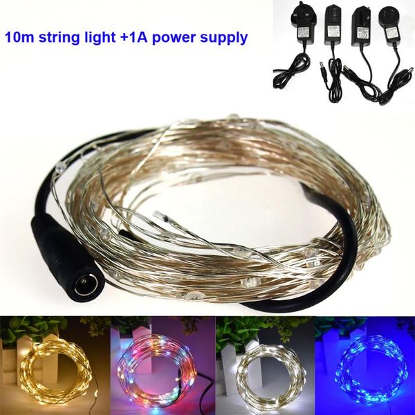 100 led silver color copper wire fairy string lights lamp+12v 1a adapter for christmas holiday wedding and party strips
100 led silver color copper wire fairy string lights lamp+12v 1a adapter for christmas holiday wedding and party strips