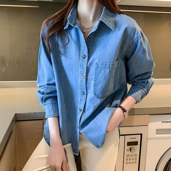dress spring/female autumn loose long pockets single blouse breasted turn-down collar cotton casual shirts w192, Black;gray
dress spring/female autumn loose long pockets single blouse breasted turn-down collar cotton casual shirts w192, Black;gray