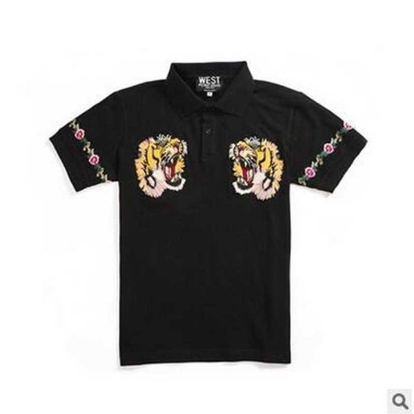 men's t-shirts men short sleeve t-shirt loose tiger head embroidery lapel polo shirt brand for r6k6, White;black
men's t-shirts men short sleeve t-shirt loose tiger head embroidery lapel polo shirt brand for r6k6, White;black