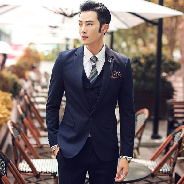 men's suits & blazers spot business work plus size slim suit pure color simple casual three-piece wedding, White;black
men's suits & blazers spot business work plus size slim suit pure color simple casual three-piece wedding, White;black
