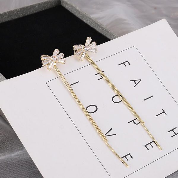 dangle & chandelier exquisite bowknot tassel long earrings elegant temperament retro wild trend fashion stud, Silver
dangle & chandelier exquisite bowknot tassel long earrings elegant temperament retro wild trend fashion stud, Silver