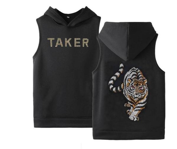 men' tank 2021 rhinestone l sleeveless vest hoodie hip-hop brand designer hooded, White;black
men' tank 2021 rhinestone l sleeveless vest hoodie hip-hop brand designer hooded, White;black