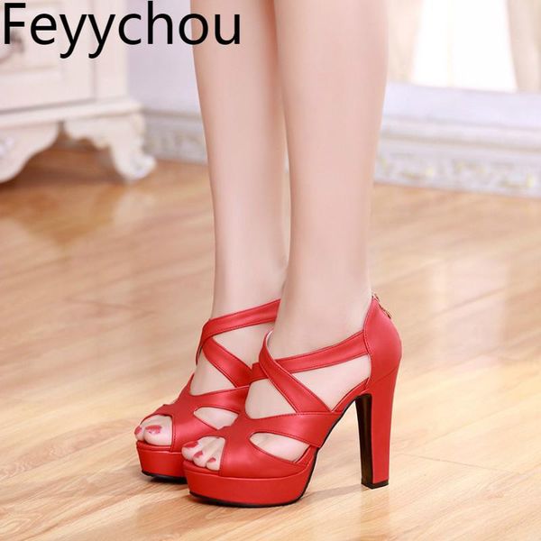 dress shoes women's sandals summer super high heel with coarse fish mouth bag and zipper waterproof table european american black red
dress shoes women's sandals summer super high heel with coarse fish mouth bag and zipper waterproof table european american black red