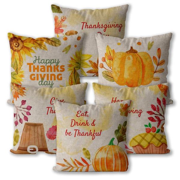 cushion/decorative pillow autumn decoration cover happy thanksgiving 45*45 40x40 hogar funda cojin fall decor pumpkin sunflower linen cushio
cushion/decorative pillow autumn decoration cover happy thanksgiving 45*45 40x40 hogar funda cojin fall decor pumpkin sunflower linen cushio