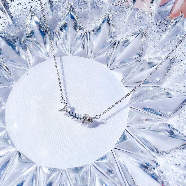 sen department necklace s925 fishbone female korean version of collarbone chain simple temperament student pendant necklaces, Silver
sen department necklace s925 fishbone female korean version of collarbone chain simple temperament student pendant necklaces, Silver