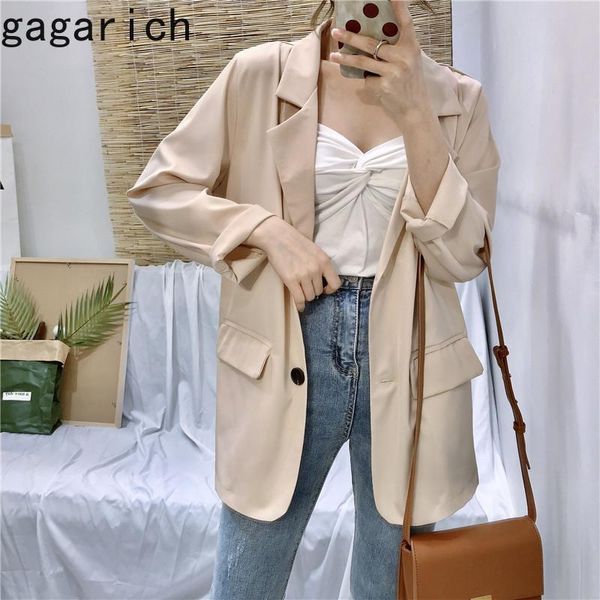 women's suits & blazers gagarich woman 2021 autumn korean ins loose casual temperament turn down collar single breast versatile female, White;black
women's suits & blazers gagarich woman 2021 autumn korean ins loose casual temperament turn down collar single breast versatile female, White;black