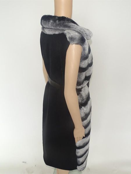women's fur & faux 100cm long rex vest/imitation chinchilla coat/ gilet coat outwear sleeveles/ black double sided cashmere
women's fur & faux 100cm long rex vest/imitation chinchilla coat/ gilet coat outwear sleeveles/ black double sided cashmere