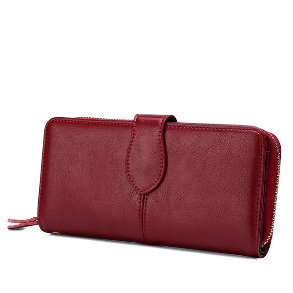 wallets long ladies wallet retro fashion zipper european and american simple practical hand, Red;black
wallets long ladies wallet retro fashion zipper european and american simple practical hand, Red;black