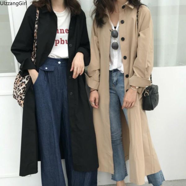 women's trench coats women spring autumn double breasted long coat fashion pocket straight shirt/blouse windbreaker khaki black ol offi, Tan;black
women's trench coats women spring autumn double breasted long coat fashion pocket straight shirt/blouse windbreaker khaki black ol offi, Tan;black