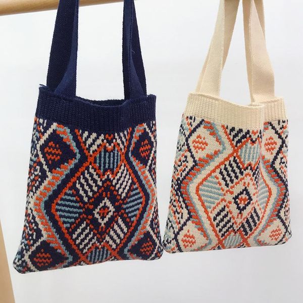 duffel bags 2021 ethnic style retro rhombic grid knitted bag cute casual fashion versatile shoulder beach
duffel bags 2021 ethnic style retro rhombic grid knitted bag cute casual fashion versatile shoulder beach