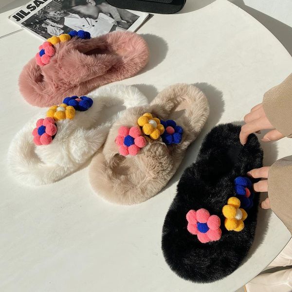 winter house warm fur slippers for women flower designer bedroom plush shoes non-slip indoor furry, Black
winter house warm fur slippers for women flower designer bedroom plush shoes non-slip indoor furry, Black