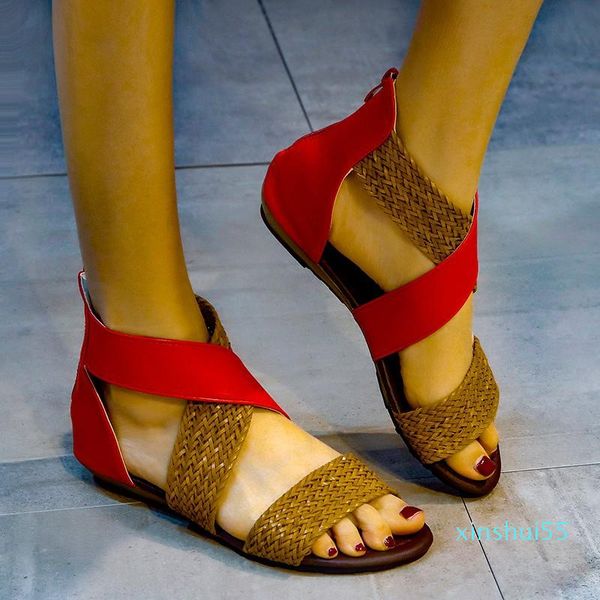 sandals large size straps women's low shoes big low-heeled slides fabric rubber hoof heels pu, Black
sandals large size straps women's low shoes big low-heeled slides fabric rubber hoof heels pu, Black