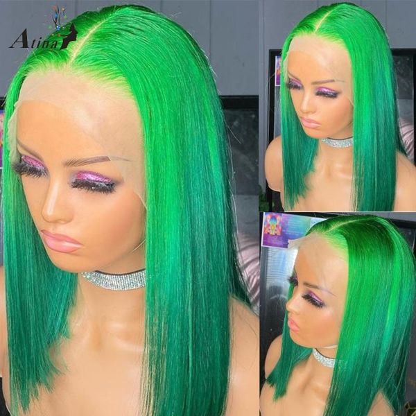 lace wigs atina pre plucked human hair wig ombre green colored straight bob hd transparent glueless remy frontal for black women, Black;brown
lace wigs atina pre plucked human hair wig ombre green colored straight bob hd transparent glueless remy frontal for black women, Black;brown