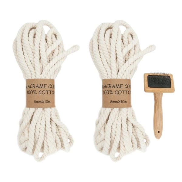 decorative objects & figurines 10m 8mm macrame rope twisted string cotton cord and slicker brush for diy craft plant hangers handmade home
decorative objects & figurines 10m 8mm macrame rope twisted string cotton cord and slicker brush for diy craft plant hangers handmade home