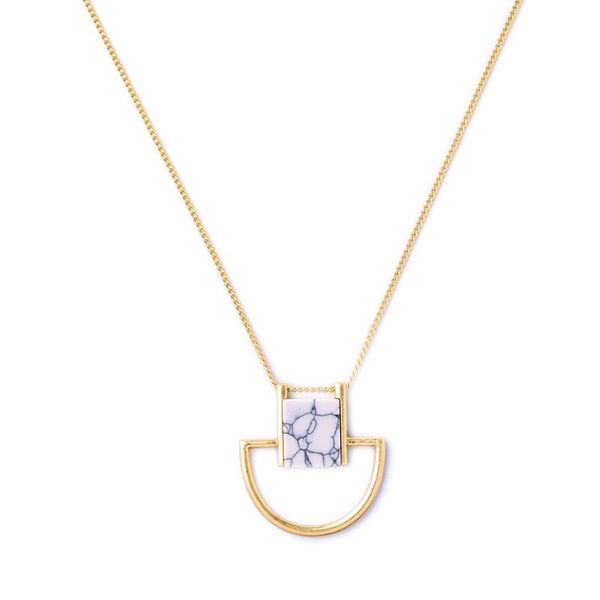 pendant necklaces chic concise style geometric white artificial stone necklace delicate long birthday gift, Silver
pendant necklaces chic concise style geometric white artificial stone necklace delicate long birthday gift, Silver
