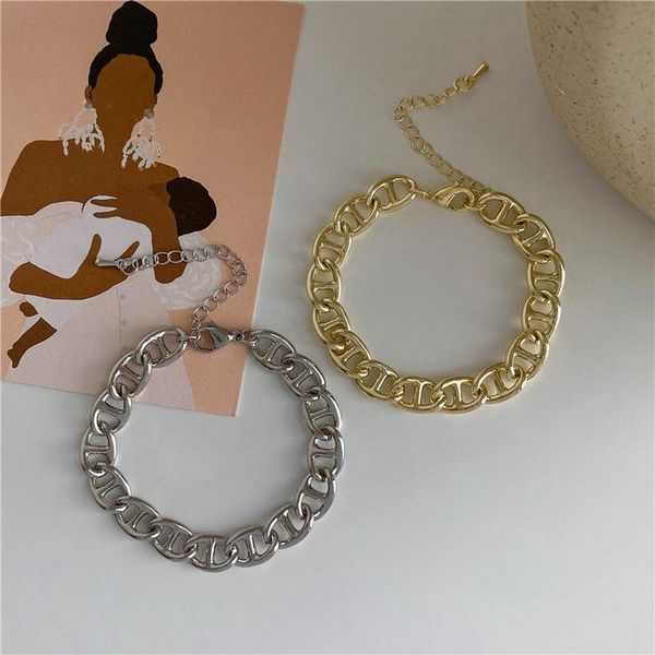 european and american retro chain bracelets female ins style cold wind hand jewelry hip hop girlfriend accessories 2021 link,, Black
european and american retro chain bracelets female ins style cold wind hand jewelry hip hop girlfriend accessories 2021 link,, Black