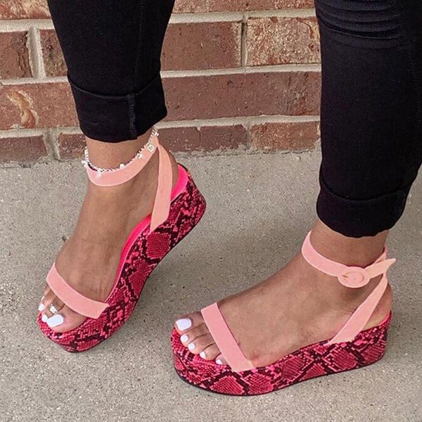 pink women summer sandals wedges heel open toe high platform leather female plus size leopard snakeskin zebra shoes, Black
pink women summer sandals wedges heel open toe high platform leather female plus size leopard snakeskin zebra shoes, Black