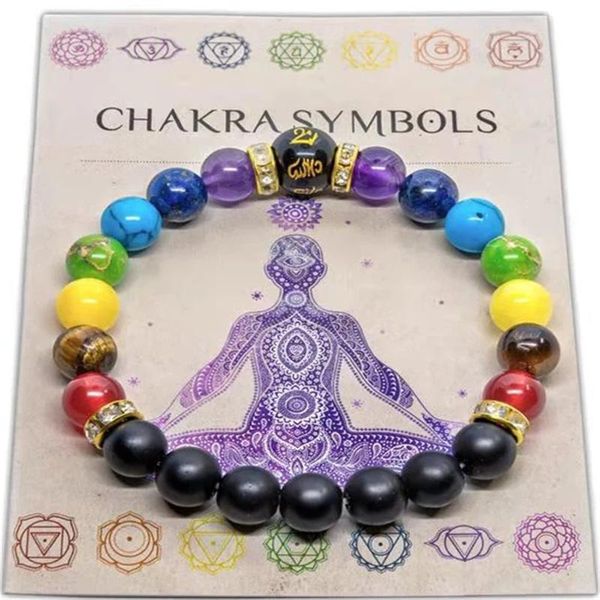 beaded, strands 7 chakra bracelet men women natural crystal healing anxiety jewellery mandala yoga meditation gift, Black
beaded, strands 7 chakra bracelet men women natural crystal healing anxiety jewellery mandala yoga meditation gift, Black