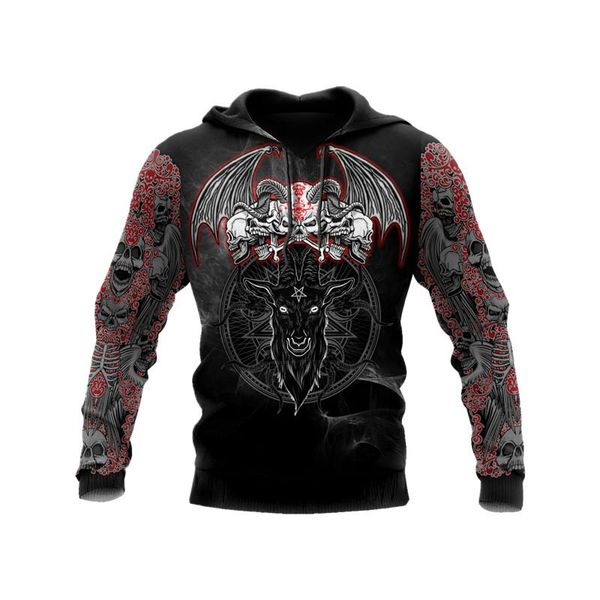 men's hoodies & sweatshirts product beautiful satanic skull symbol hoodie 3d full print casual zipper fashion street sweatshirt, Black
men's hoodies & sweatshirts product beautiful satanic skull symbol hoodie 3d full print casual zipper fashion street sweatshirt, Black