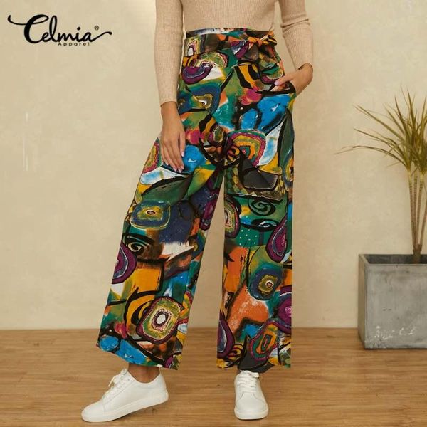 women fashion wide leg pants celmia autumn irrgular high waist printed long trousers casual loose cotton pantalon femme women's & capri, Black;white
women fashion wide leg pants celmia autumn irrgular high waist printed long trousers casual loose cotton pantalon femme women's & capri, Black;white