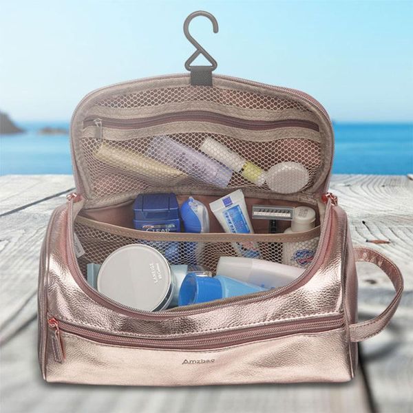 pu leather makeup cosmetic bag women waterproof double layer + pouch rose gold bags & cases
pu leather makeup cosmetic bag women waterproof double layer + pouch rose gold bags & cases