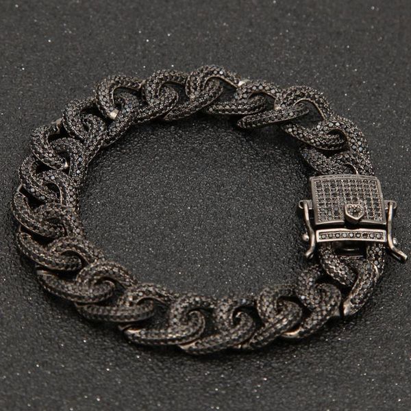 link, chain 2021 arrived men hip hop iced out bling zircon cz bracelet fashion miami cuban link bracelets mens hiphop jewelry gifts, Black
link, chain 2021 arrived men hip hop iced out bling zircon cz bracelet fashion miami cuban link bracelets mens hiphop jewelry gifts, Black