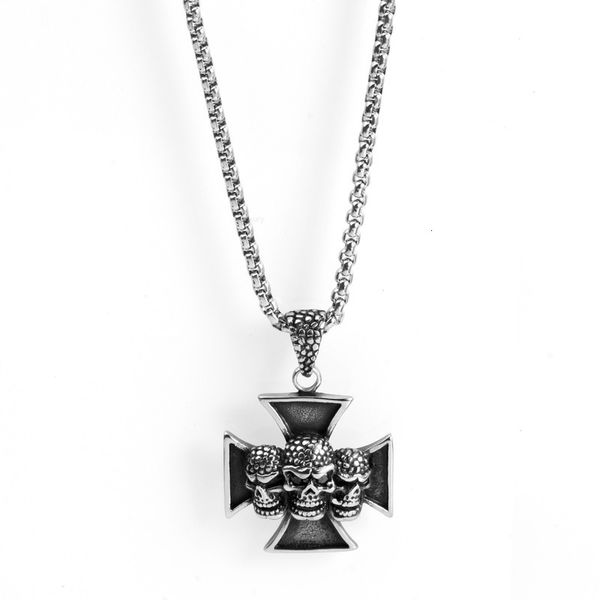 necklace fashion design pendant luxury jewelry stainless steel titanium cross medal skull pgg0076, Silver
necklace fashion design pendant luxury jewelry stainless steel titanium cross medal skull pgg0076, Silver