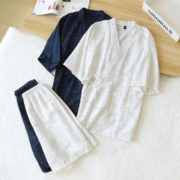 men's sleepwear japanese-style kimono short-sleeved shorts suit pajamas two-piece summer cotton yukata plus loose, Black;brown
men's sleepwear japanese-style kimono short-sleeved shorts suit pajamas two-piece summer cotton yukata plus loose, Black;brown