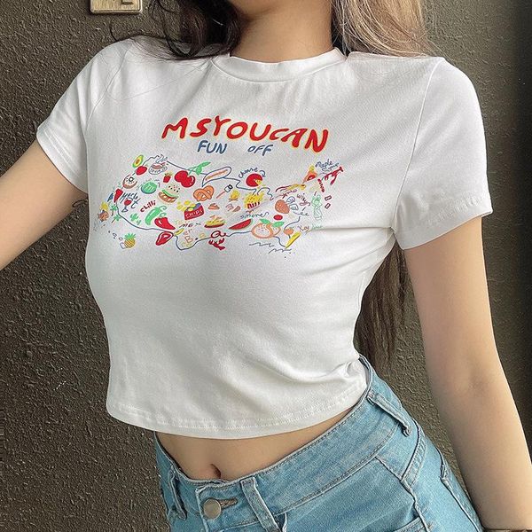 women 2000s streetwear cartoon print white baby tees y2k aesthetics letter o-neck short sleeve t-shirts summer cute crop women's t-shir
women 2000s streetwear cartoon print white baby tees y2k aesthetics letter o-neck short sleeve t-shirts summer cute crop women's t-shir