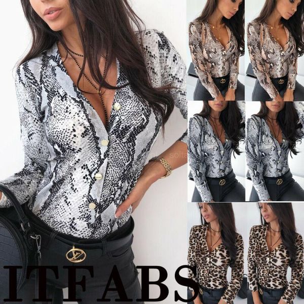 women's t-shirt fashion women snake bodysuit jumpsuit leopard long sleeve v neck shirt casual pullover slim t club sweatshirt, White
women's t-shirt fashion women snake bodysuit jumpsuit leopard long sleeve v neck shirt casual pullover slim t club sweatshirt, White