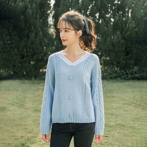 women's sweaters sweater spring arrivals soft milk blue pullover long sleeve art versatile contrast v-neck sweater id72, White;black
women's sweaters sweater spring arrivals soft milk blue pullover long sleeve art versatile contrast v-neck sweater id72, White;black