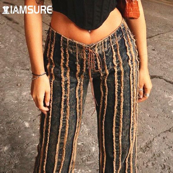vintage patchwork jeans women 2021 low waisted slim lace up tie front trousers wide leg pants casual streetwear women's, Blue
vintage patchwork jeans women 2021 low waisted slim lace up tie front trousers wide leg pants casual streetwear women's, Blue