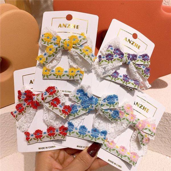 hair accessories 2 pcs fashion vintage fabric embroidery flower bow duckbill clip sweet girl children's lace hairpins, Slivery;white
hair accessories 2 pcs fashion vintage fabric embroidery flower bow duckbill clip sweet girl children's lace hairpins, Slivery;white