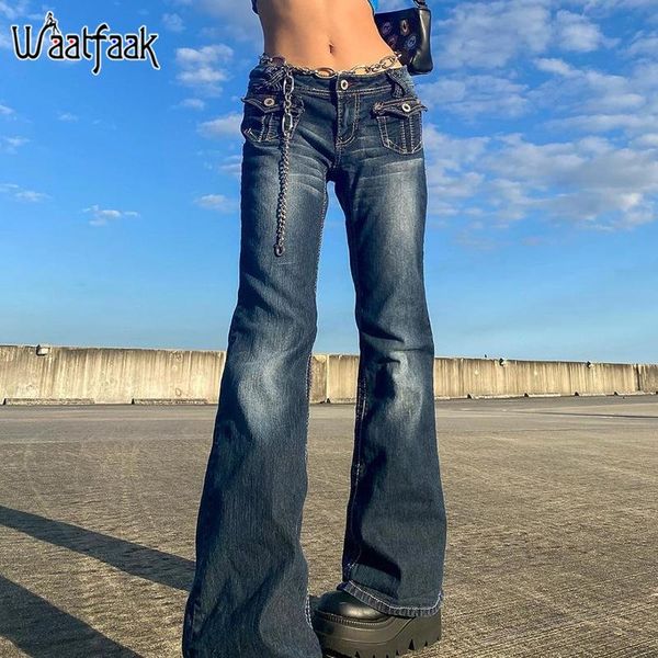 women's jeans waatfaak streetwear pockets patchwork cargo women punk boyfriend low waist y2k pants harajuku grunge skinny mom 2021, Blue
women's jeans waatfaak streetwear pockets patchwork cargo women punk boyfriend low waist y2k pants harajuku grunge skinny mom 2021, Blue
