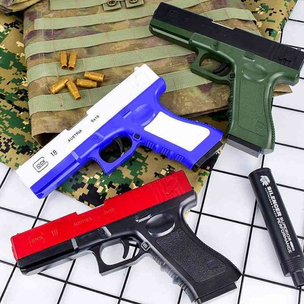 children's glock shell throwing soft shooter moving down bullet can launch simulation model boy eating chicken toy
children's glock shell throwing soft shooter moving down bullet can launch simulation model boy eating chicken toy