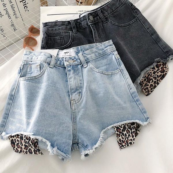 women's jeans 2021 spring summer denim shorts wide leg women hole loose fashion leopard k305, Blue
women's jeans 2021 spring summer denim shorts wide leg women hole loose fashion leopard k305, Blue